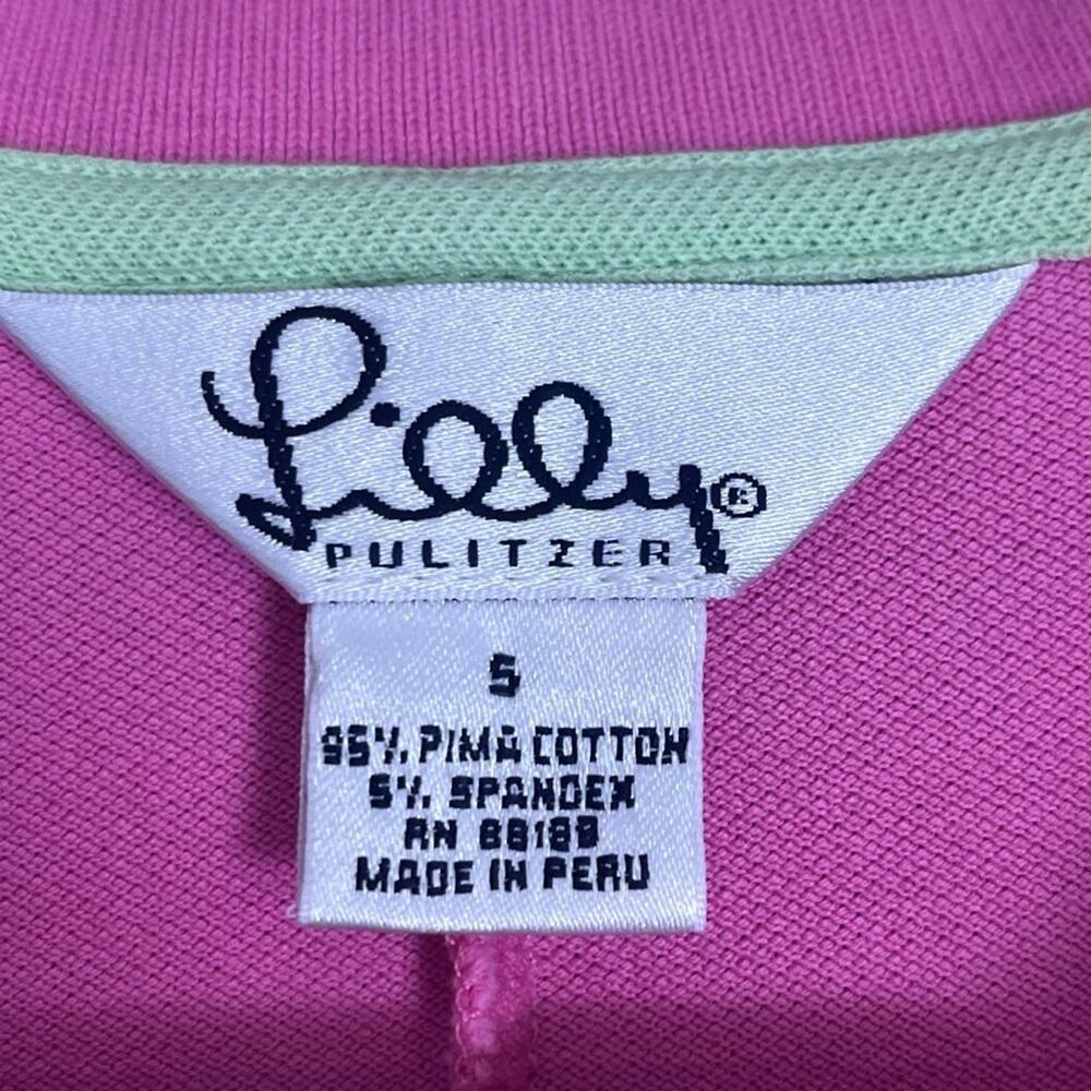 Lilly Pulitzer Pink Polo Dress Womens Small Short Sleeve Pique Cotton Preppy - Picture 5 of 8